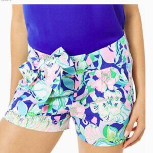 LILLY PULITZER Kaden Stretch Shorts 4” Stretch. Beak Calm Carry On size 10 NWT